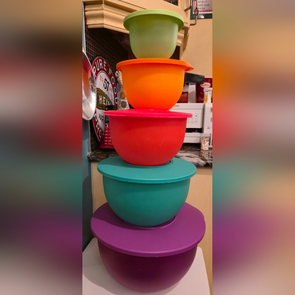 10 pc Tupperware Impressions Bowls